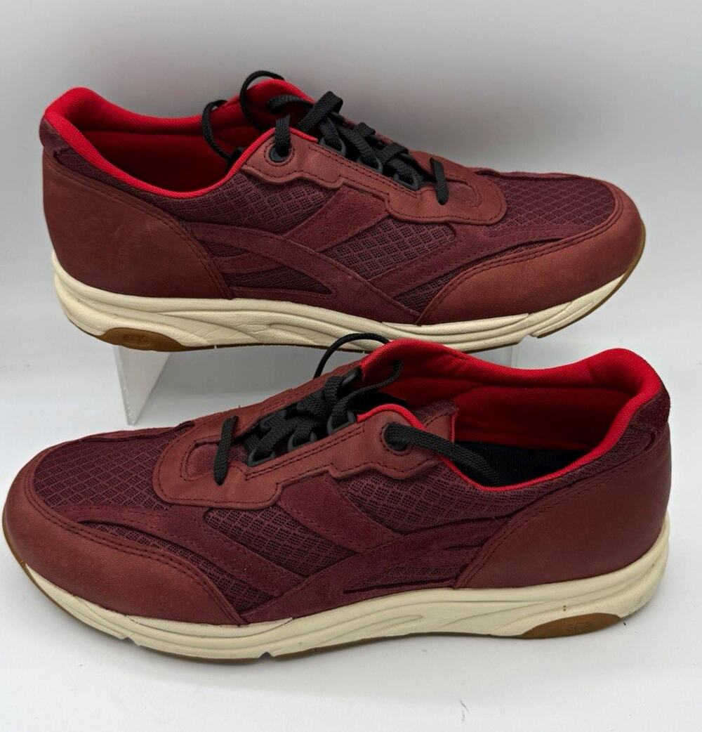 SAS Tripad Comfort Women’s Mesh Lace-Up Low Top Sneakers Burgundy size 12M